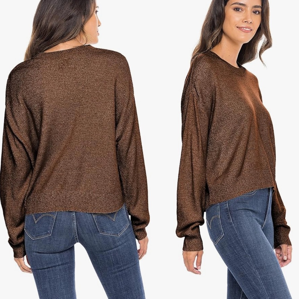 - Fall Brown Sweater cozy knit